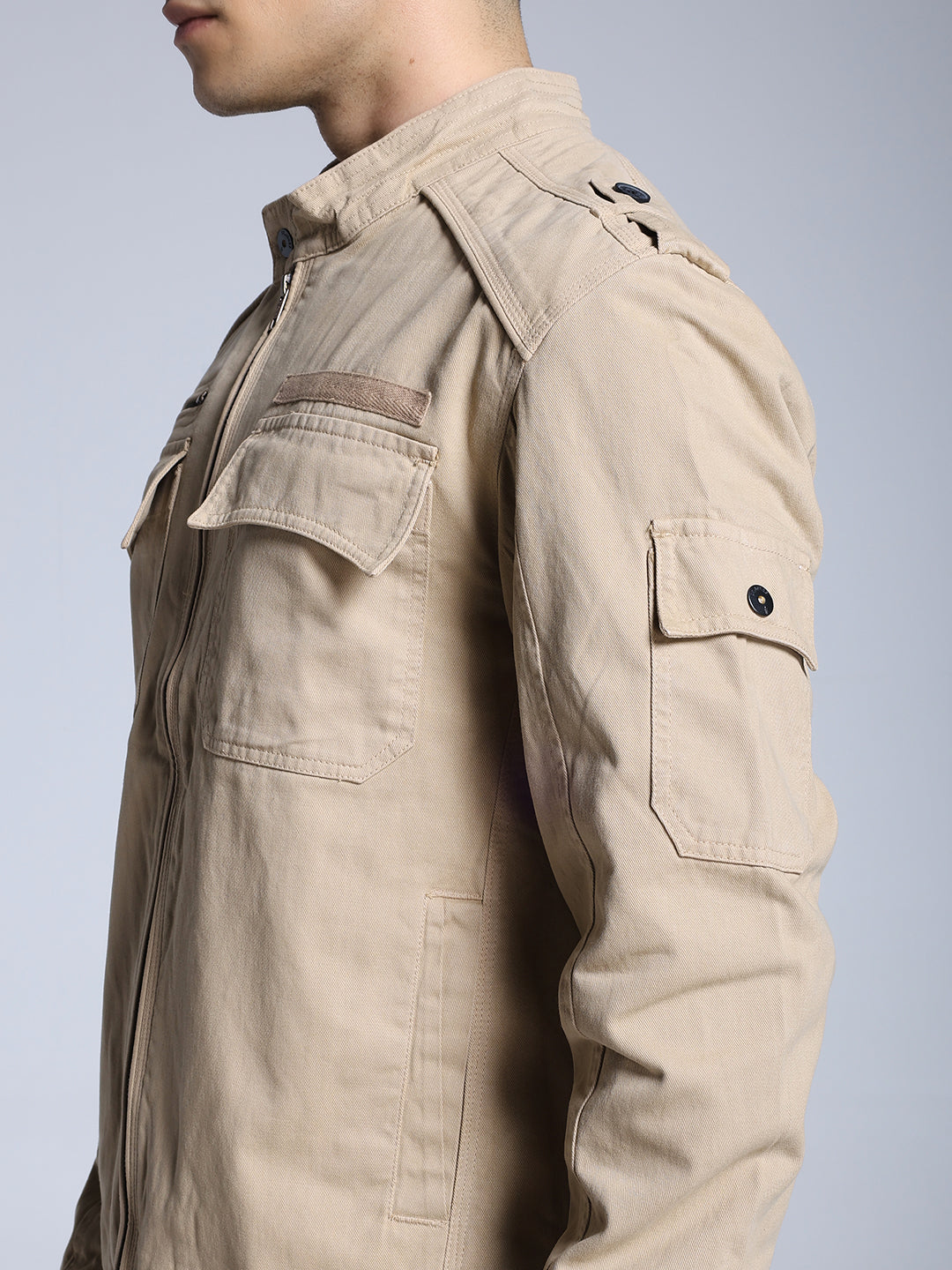 Utility Rider Jacket (Beige)