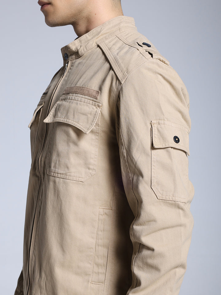 Utility Rider Jacket (Beige)