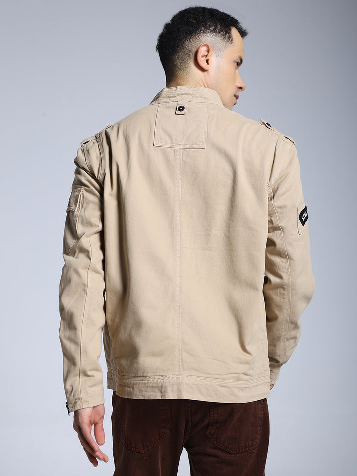 Utility Rider Jacket (Beige)