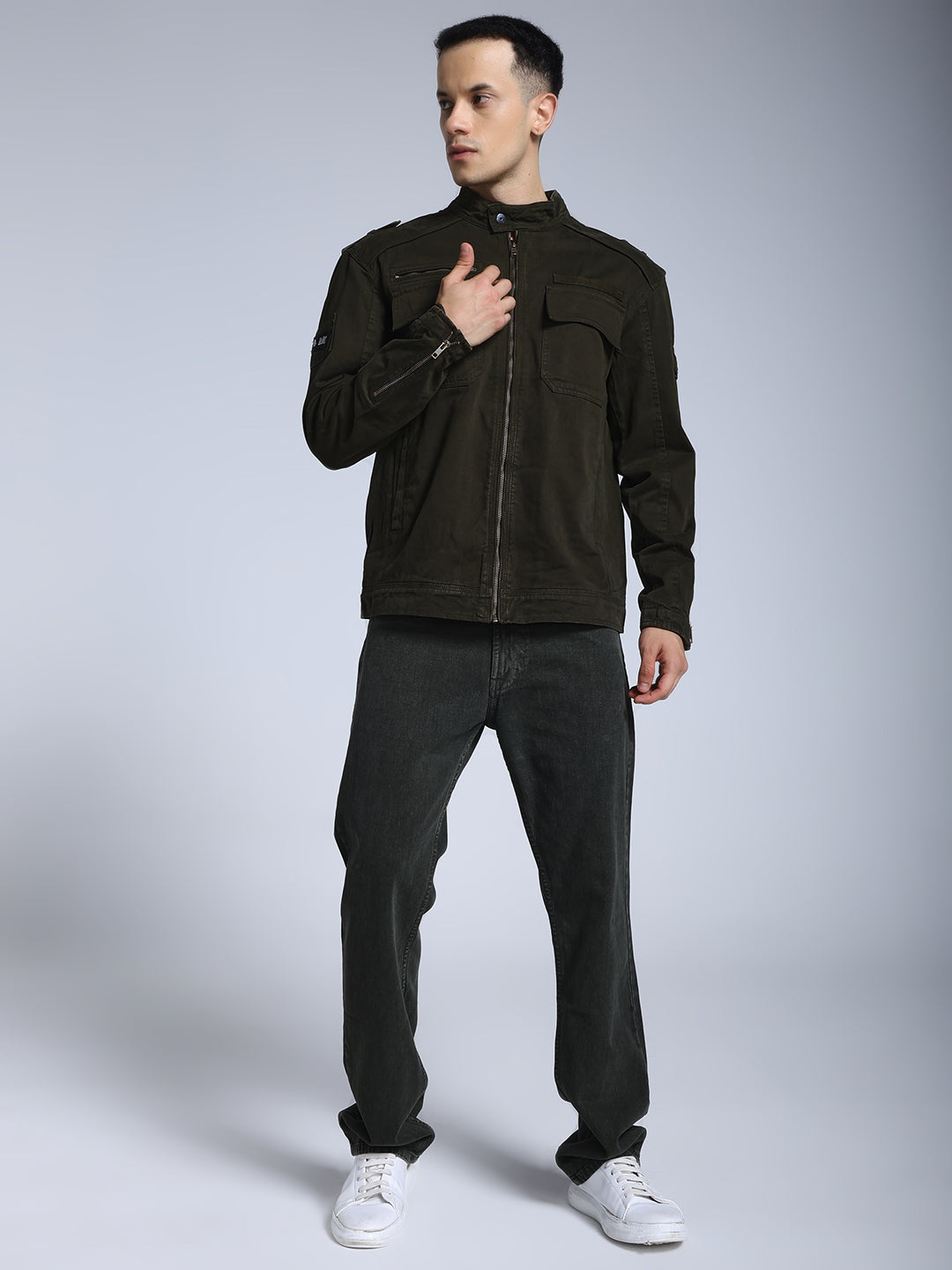 Utility Rider Jacket (Olive Green)