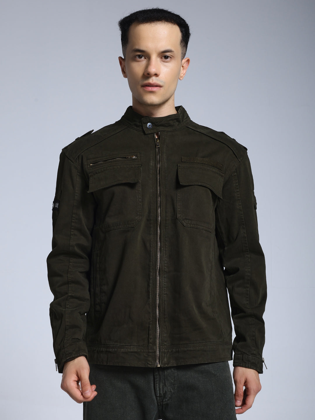 Utility Rider Jacket (Olive Green)