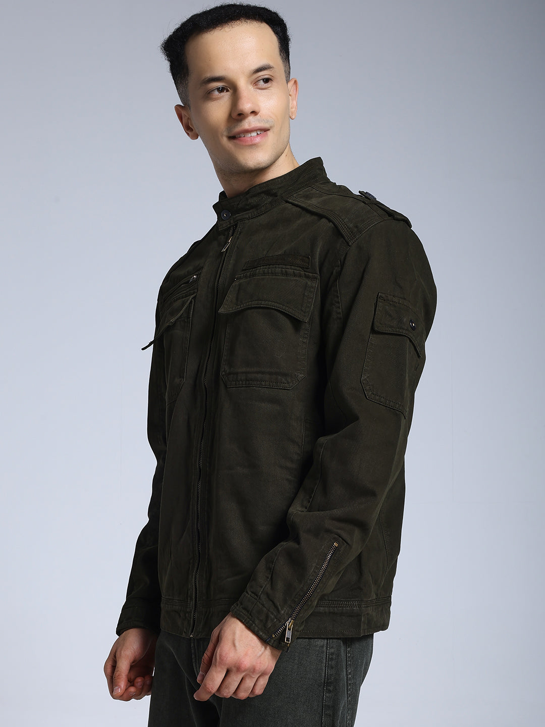 Utility Rider Jacket (Olive Green)