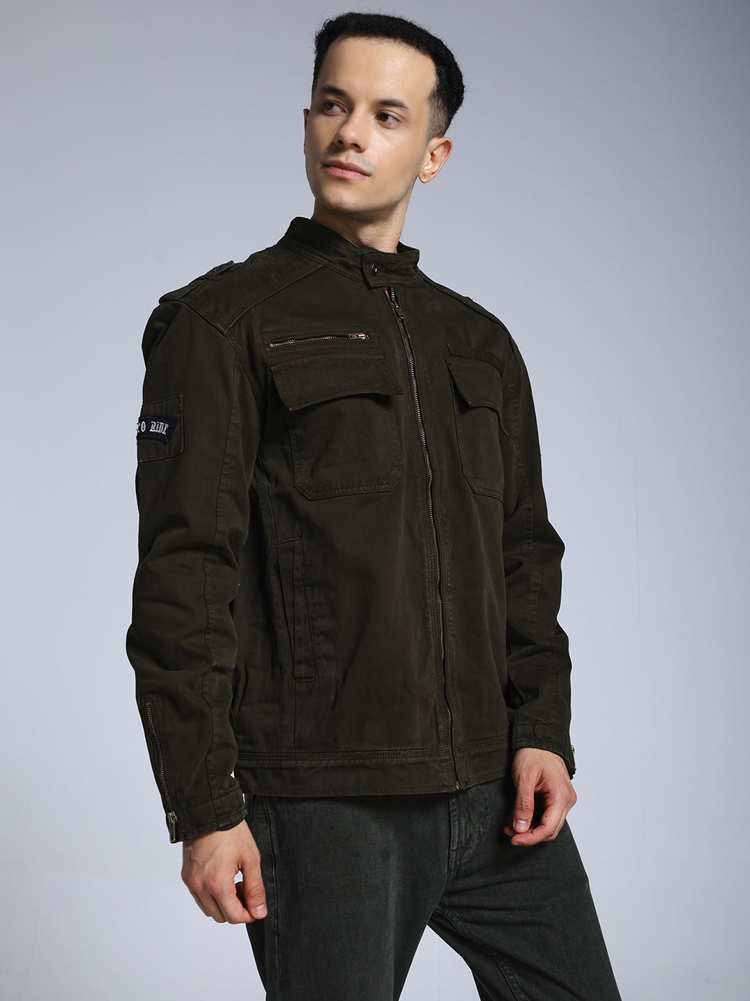 Utility Rider Jacket (Olive Green)