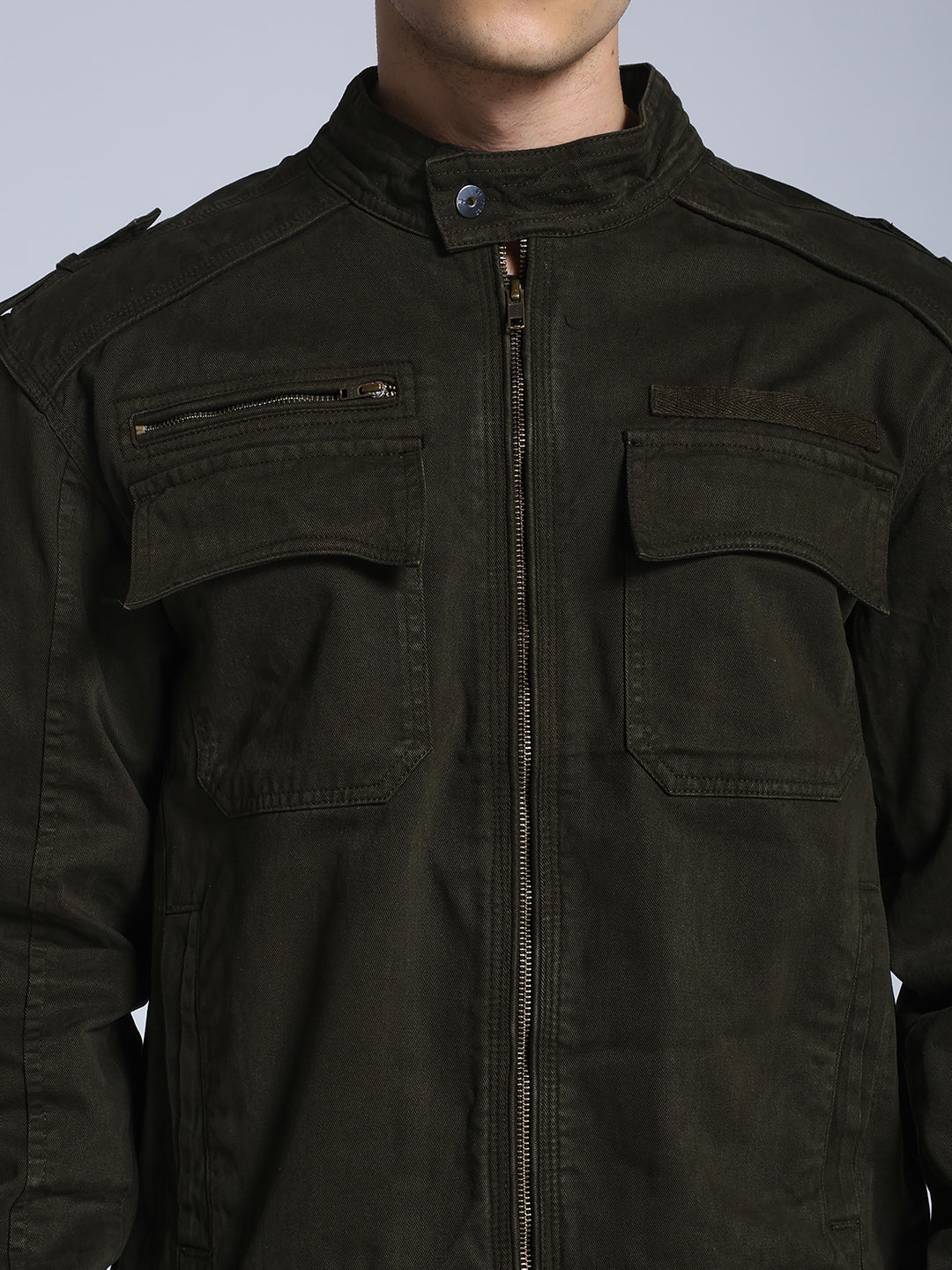 Utility Rider Jacket (Olive Green)