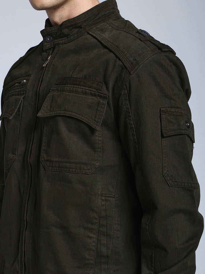 Utility Rider Jacket (Olive Green)