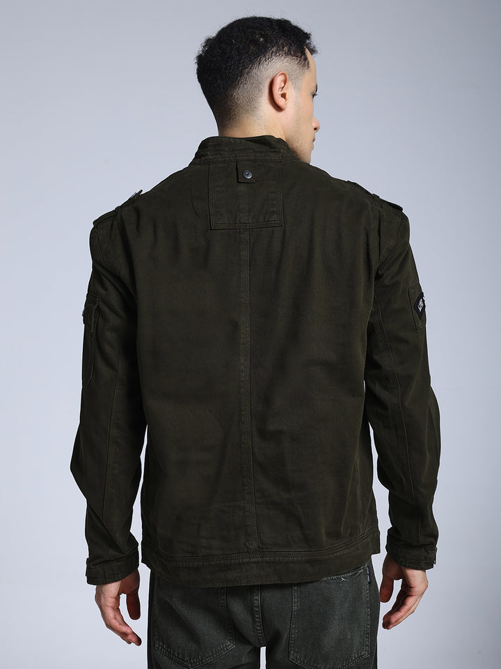 Utility Rider Jacket (Olive Green)