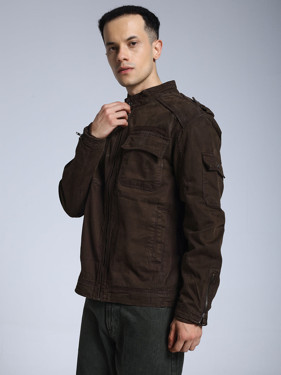 Utility Rider Jacket (Brown)
