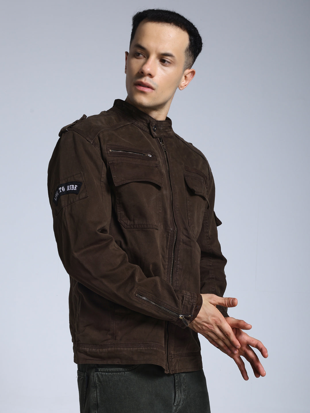 Utility Rider Jacket (Brown)