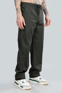 MEN'S GREEN STRAIGHT PANTS.