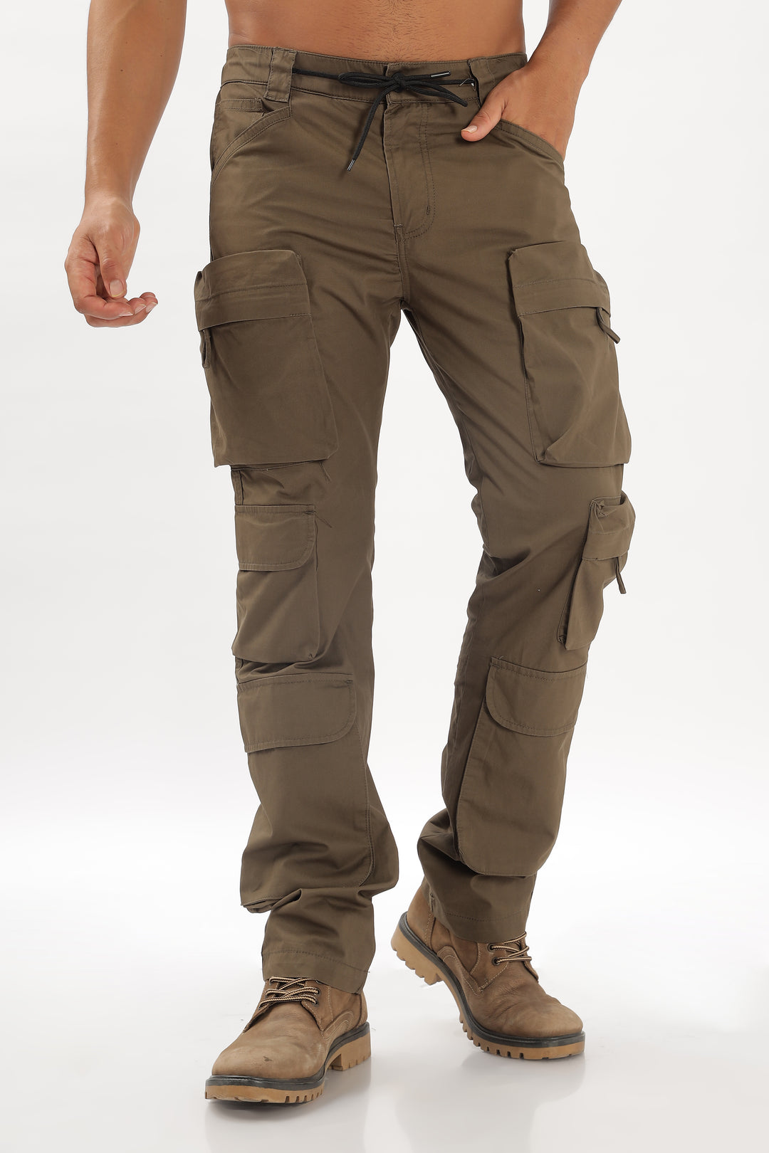 LIGHT BROWN CARGO PANTS