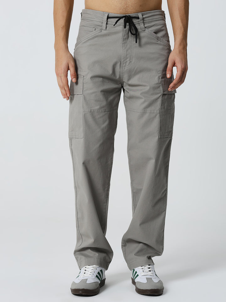 Men's Dobby stretch straight cargo grey