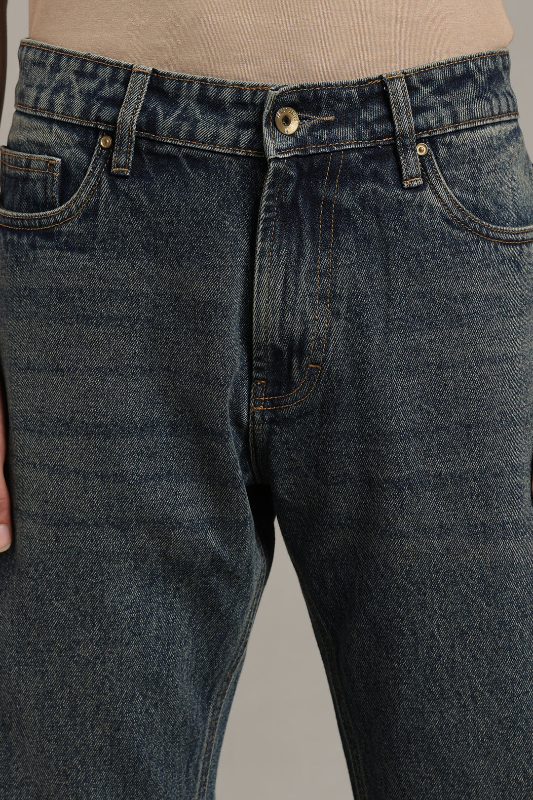 Men's Dark Wash Straight Fit Denim Jeans