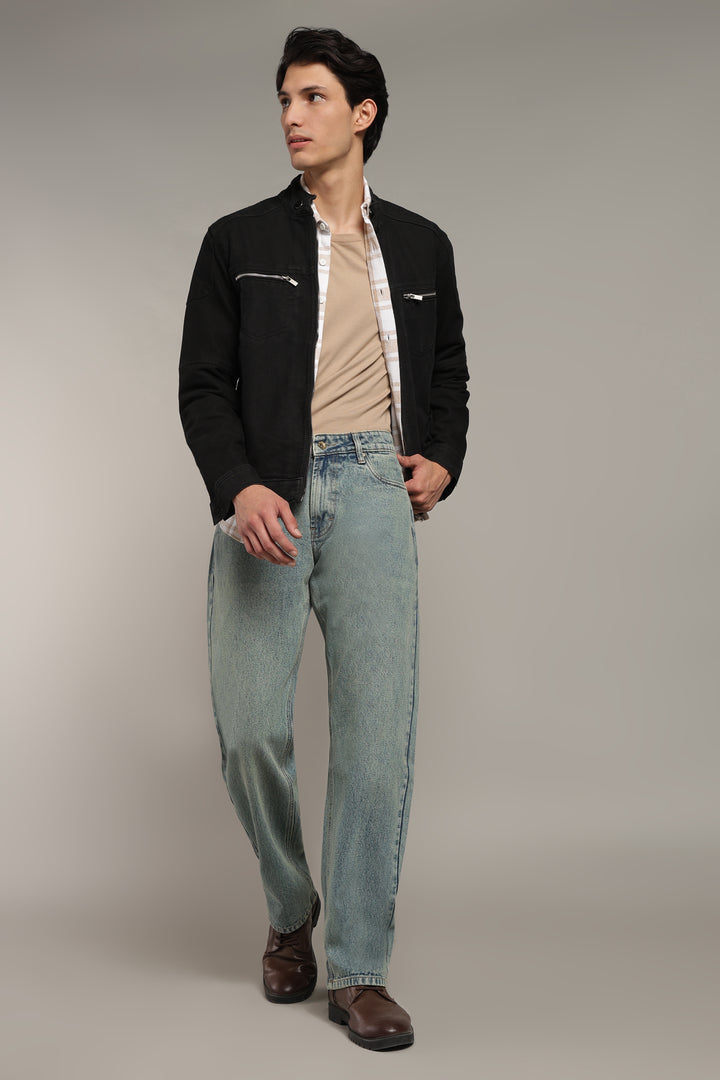 Men's Dusty Wash Straight Fit Denim Jeans