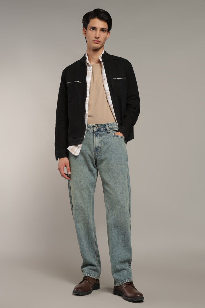 Men's Dusty Wash Straight Fit Denim Jeans