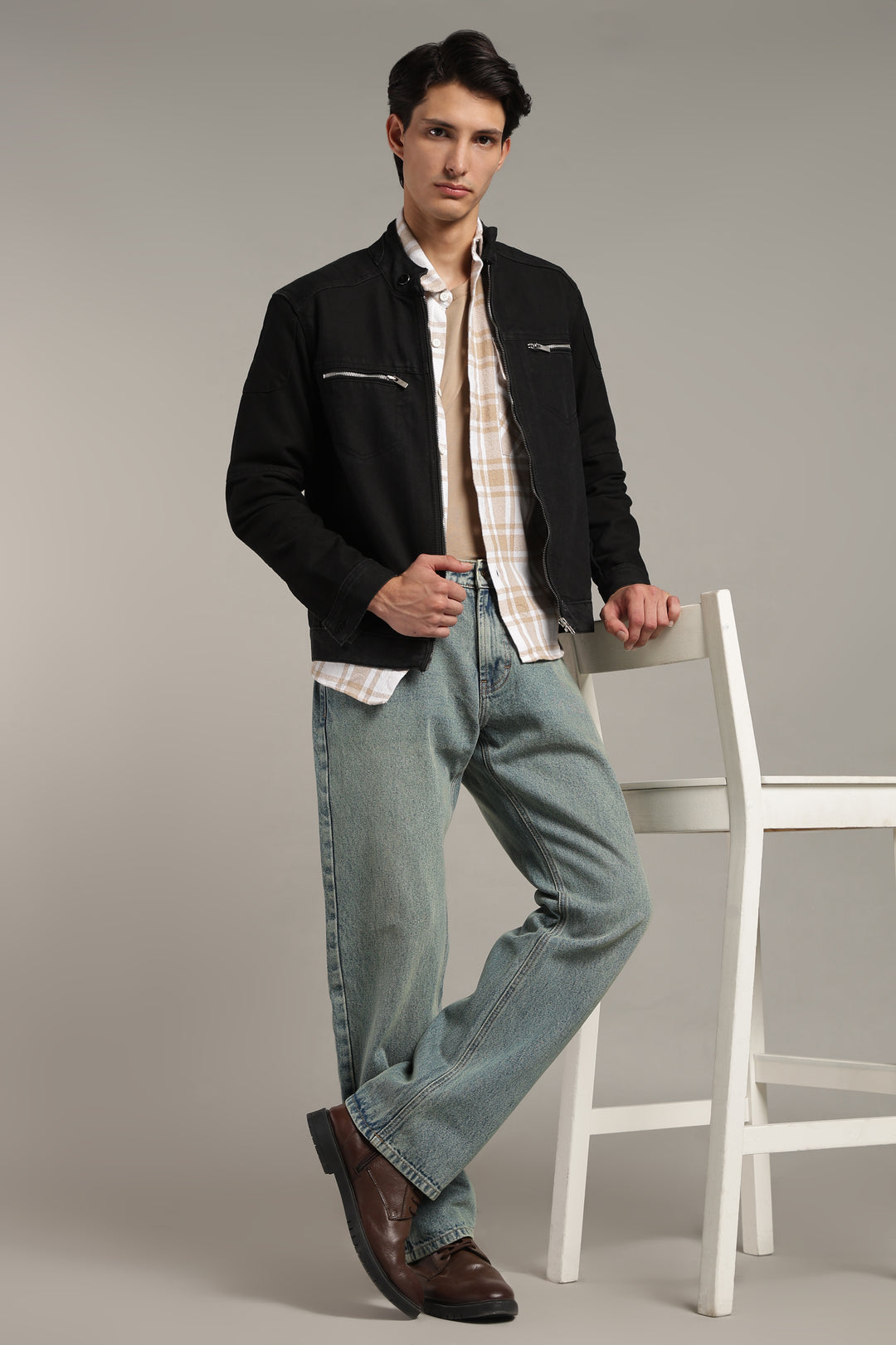 Men's Dusty Wash Straight Fit Denim Jeans
