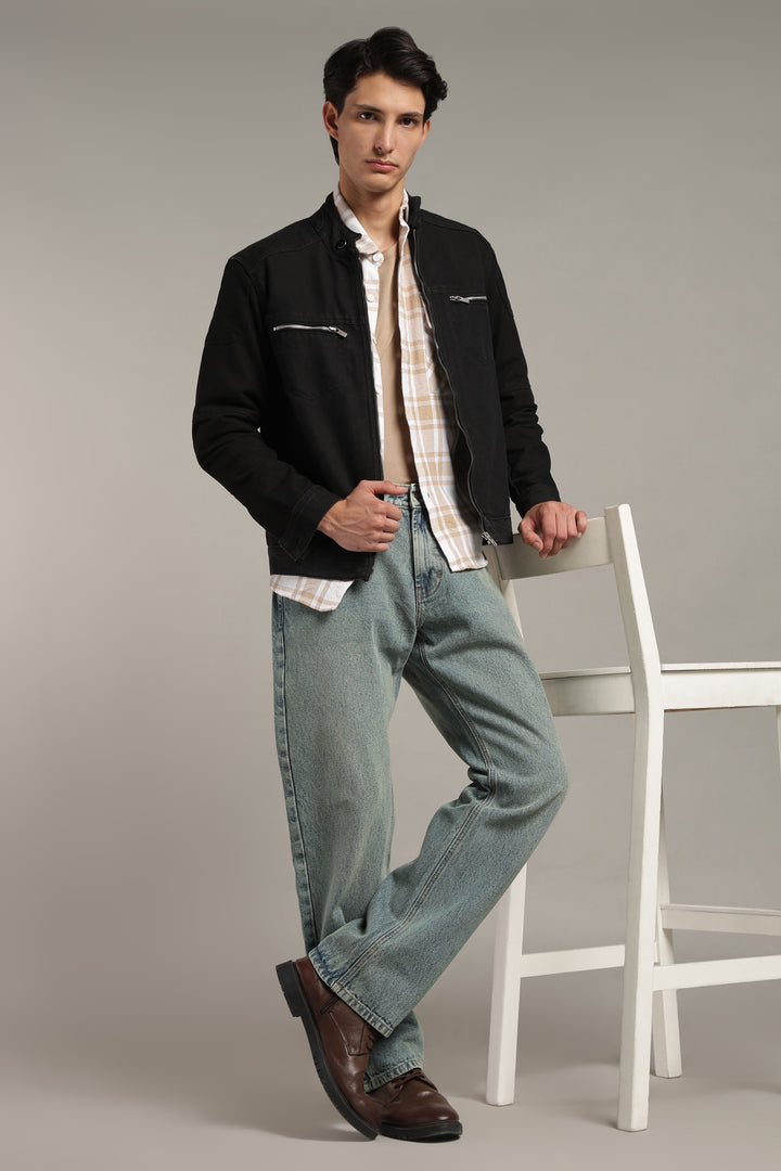 Men's Dusty Wash Straight Fit Denim Jeans