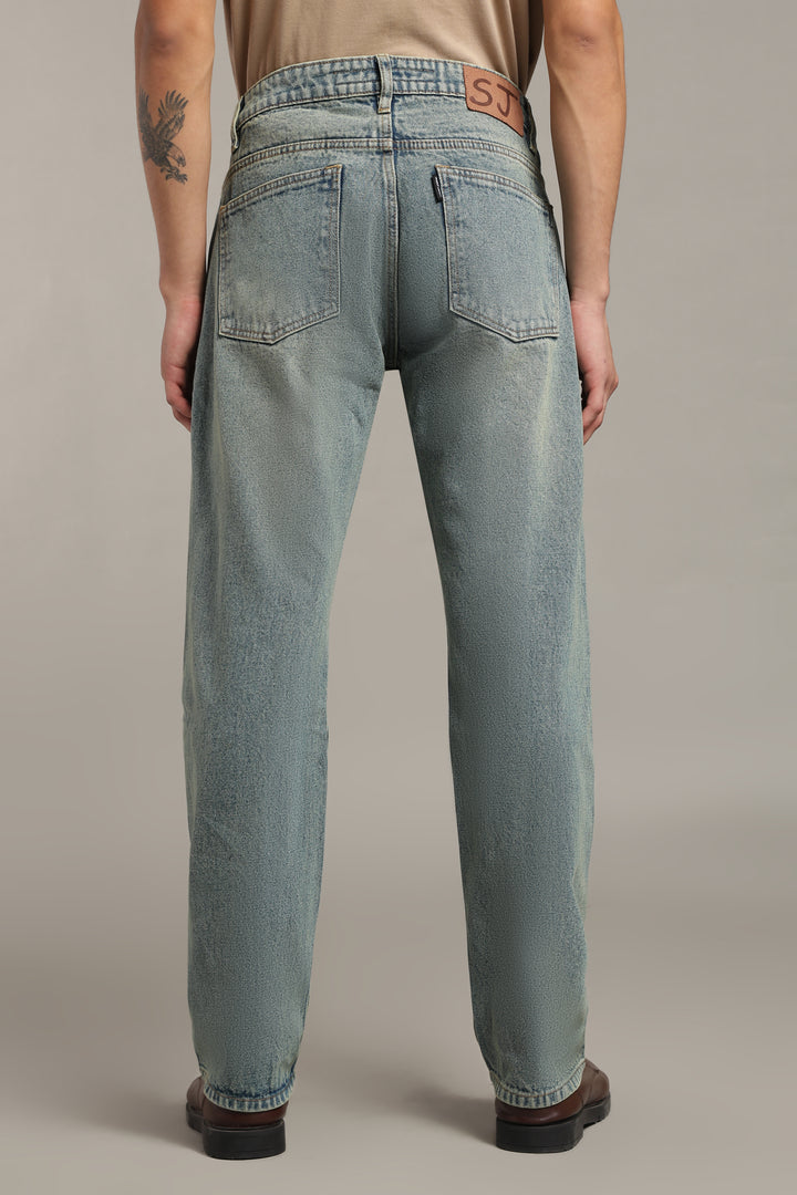 Men's Dusty Wash Straight Fit Denim Jeans