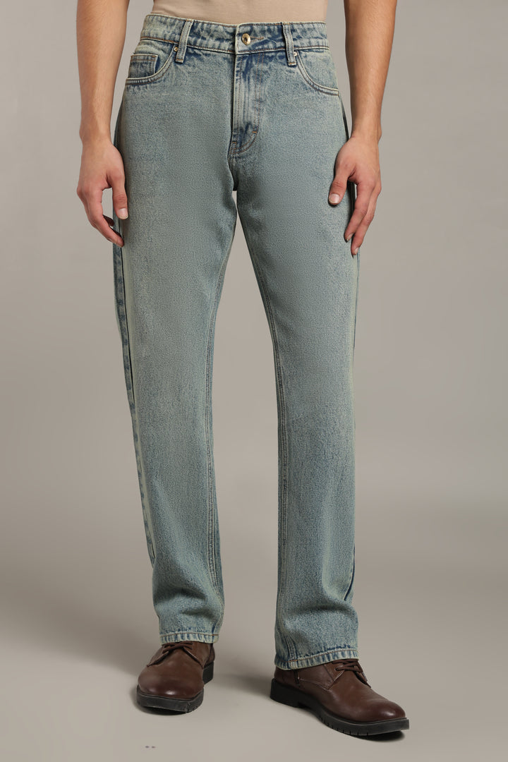 Men's Dusty Wash Straight Fit Denim Jeans