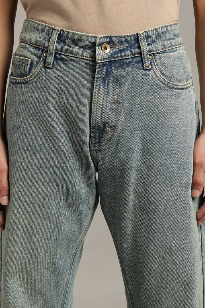 Men's Dusty Wash Straight Fit Denim Jeans