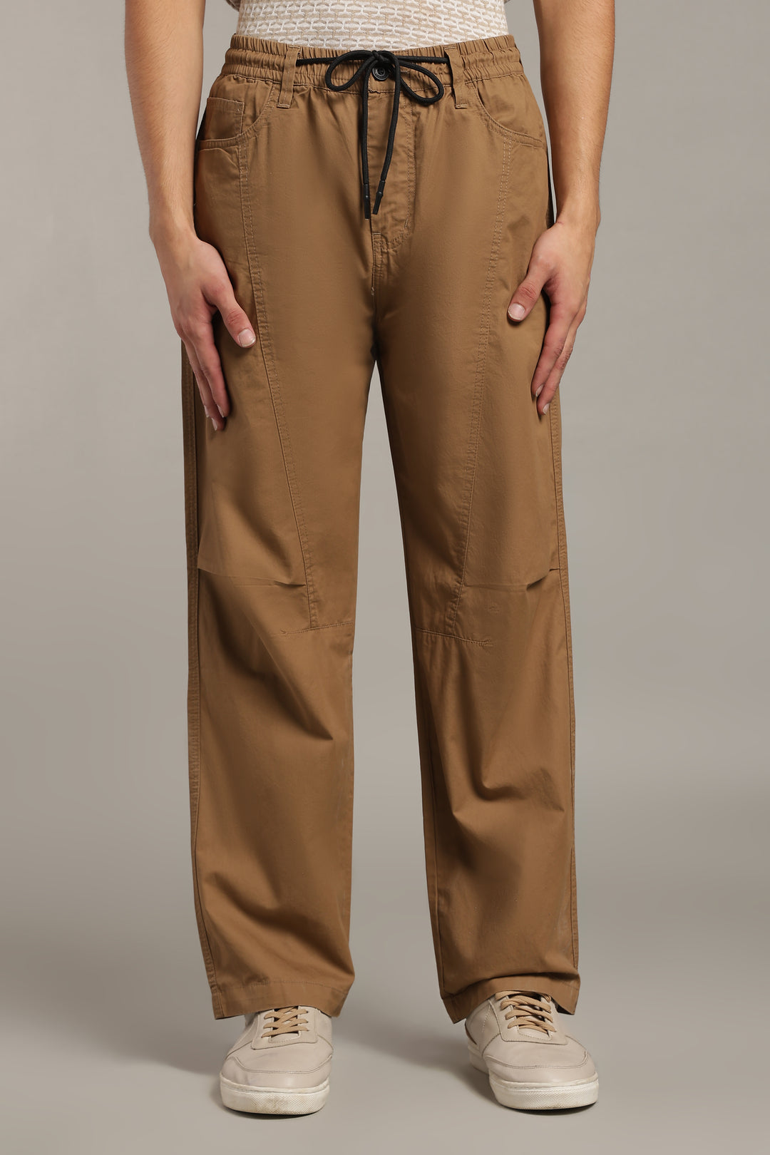 Men’s Camel Brown Relaxed Utility Pants