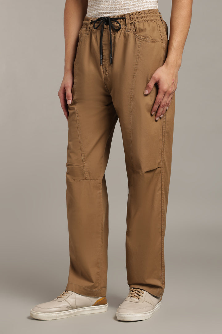 Men’s Camel Brown Relaxed Utility Pants