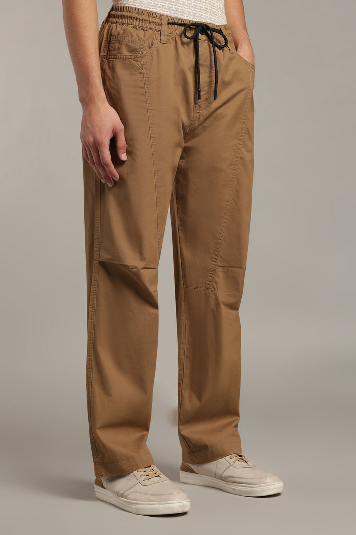 Men’s Camel Brown Relaxed Utility Pants