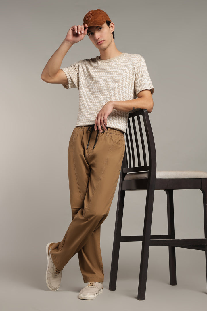 Men’s Camel Brown Relaxed Utility Pants