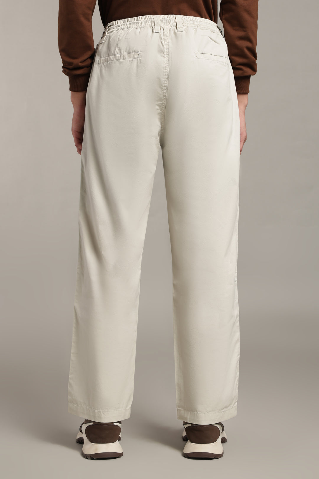Men’s Cream Relaxed Utility Pants