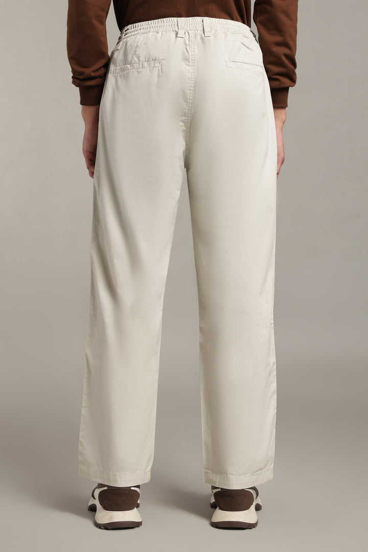 Men’s Cream Relaxed Utility Pants