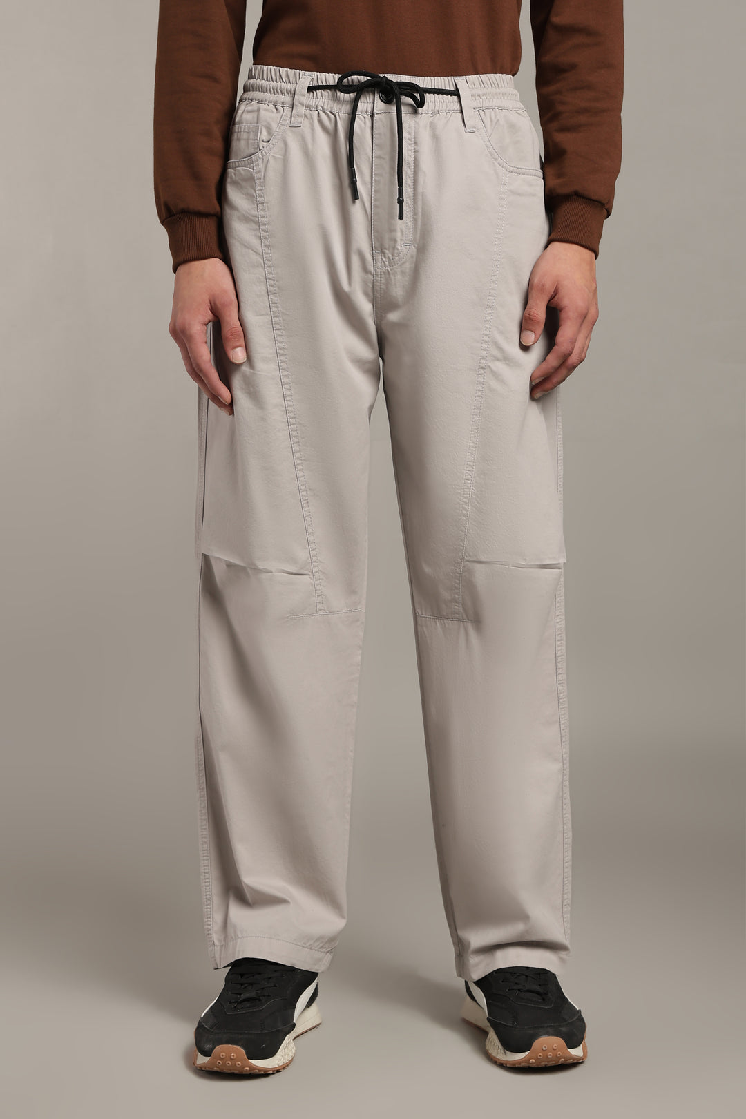 Men’s Light Grey Relaxed Utility Pants