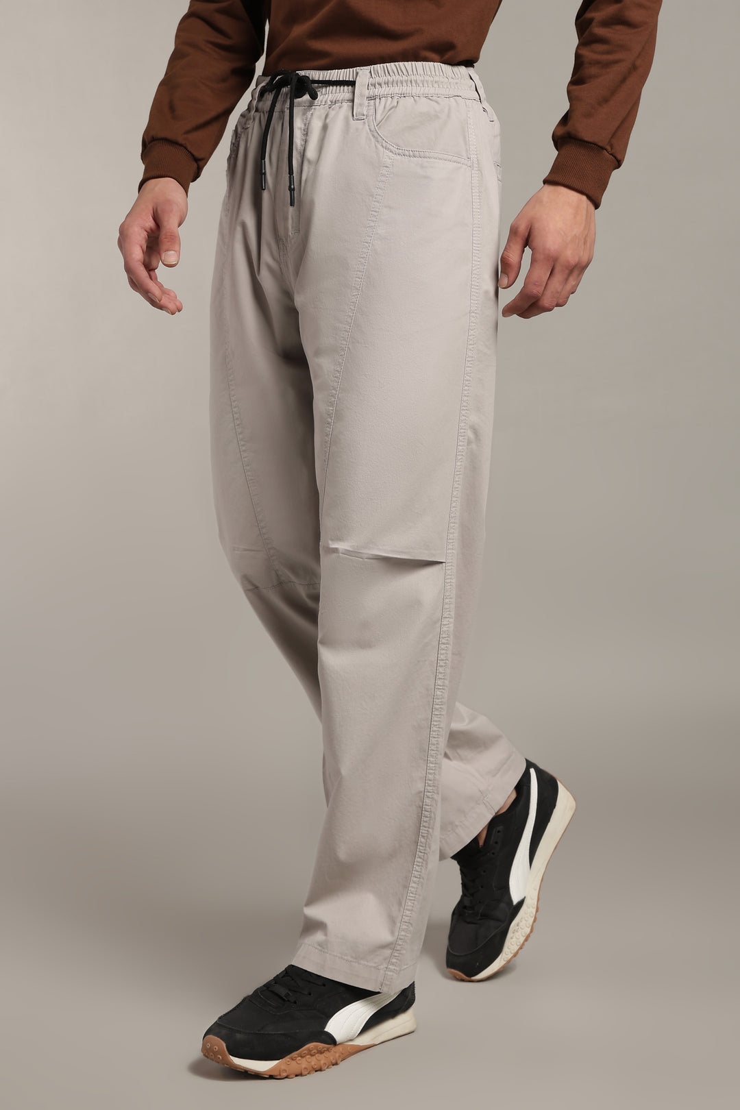 Men’s Light Grey Relaxed Utility Pants