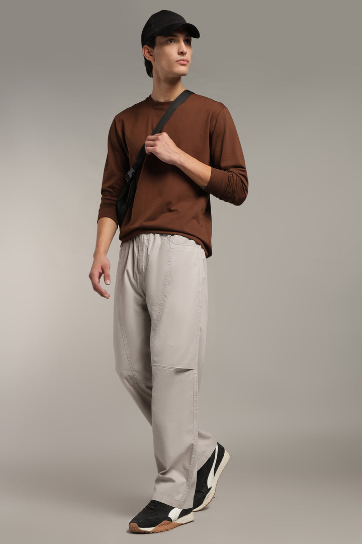 Men’s Light Grey Relaxed Utility Pants