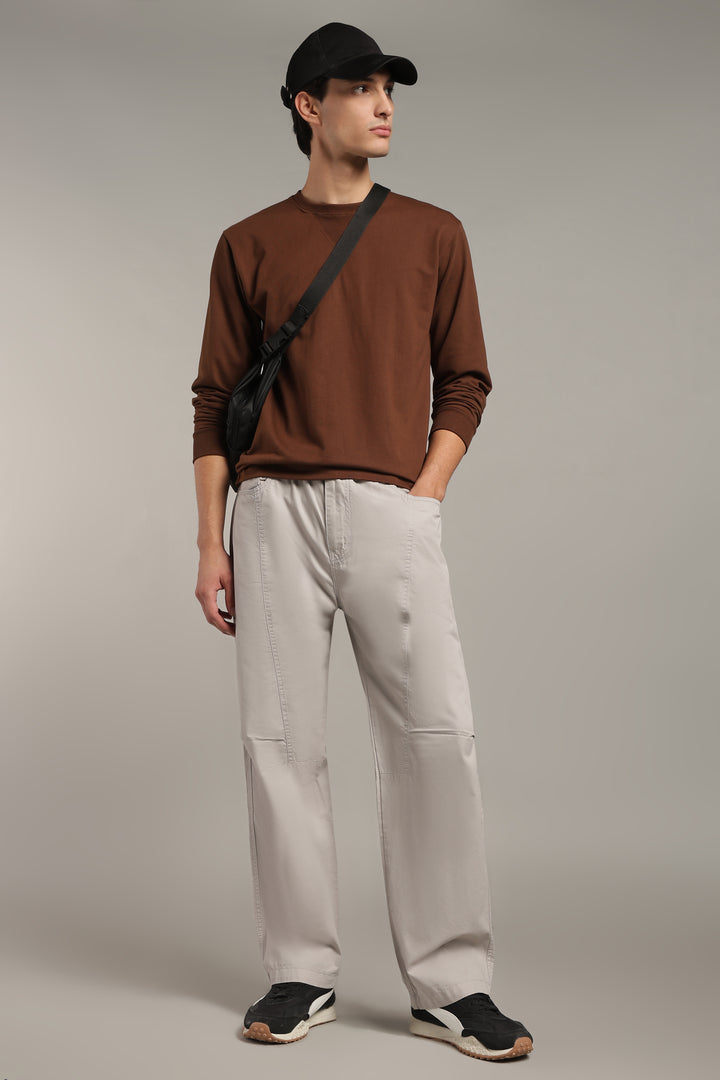 Men’s Light Grey Relaxed Utility Pants