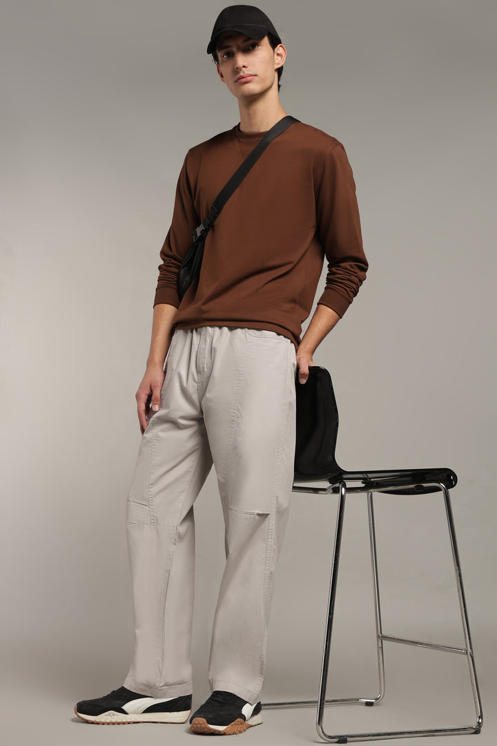 Men’s Light Grey Relaxed Utility Pants