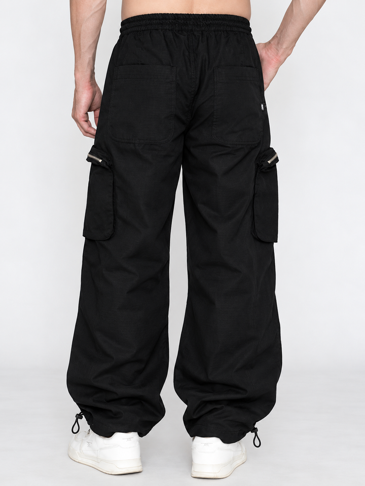 Men's Black Ribstop rock baggy cargo.