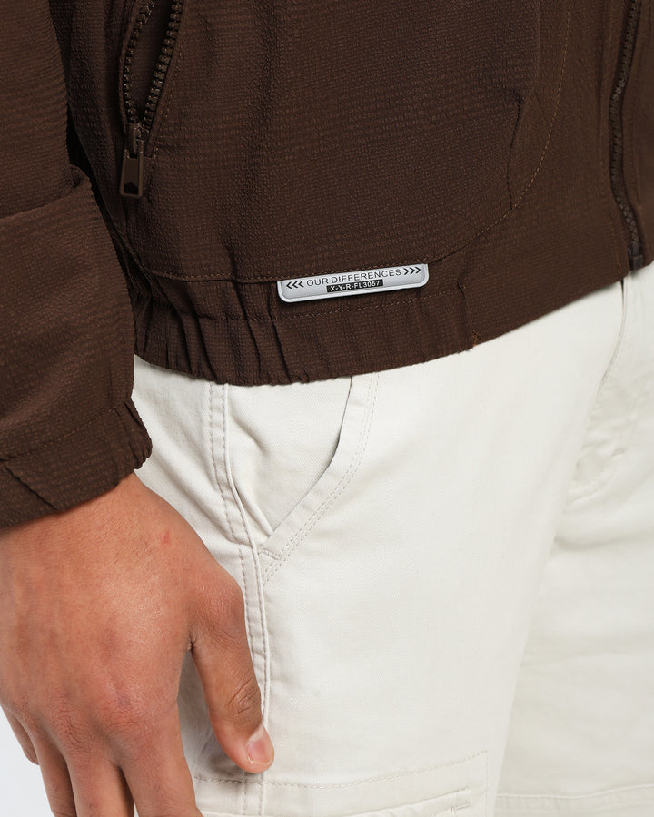 Lightweight Parachute Brown Utility Jacket