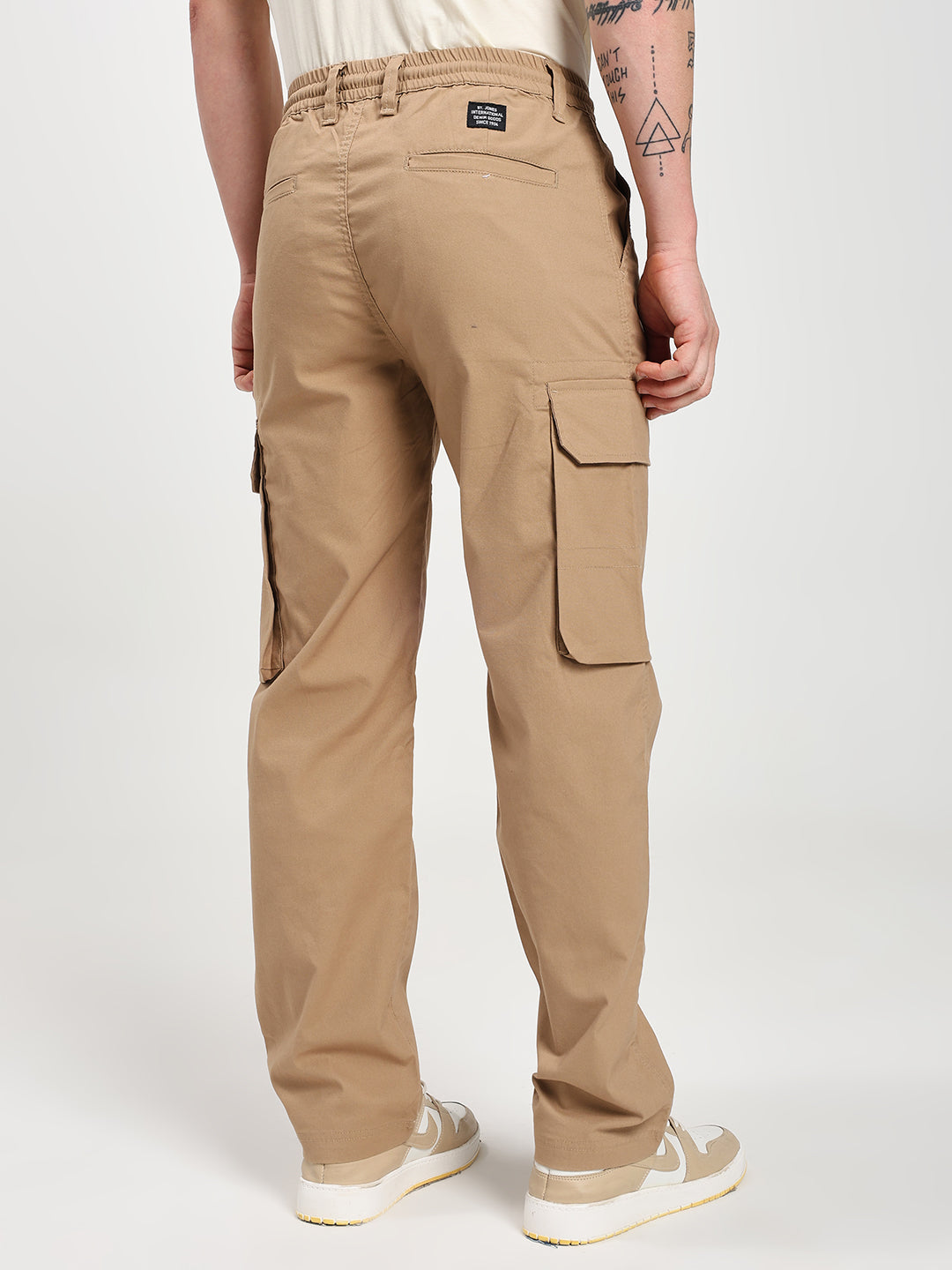 Men’s Beige Six-Pockets Cargo Pant