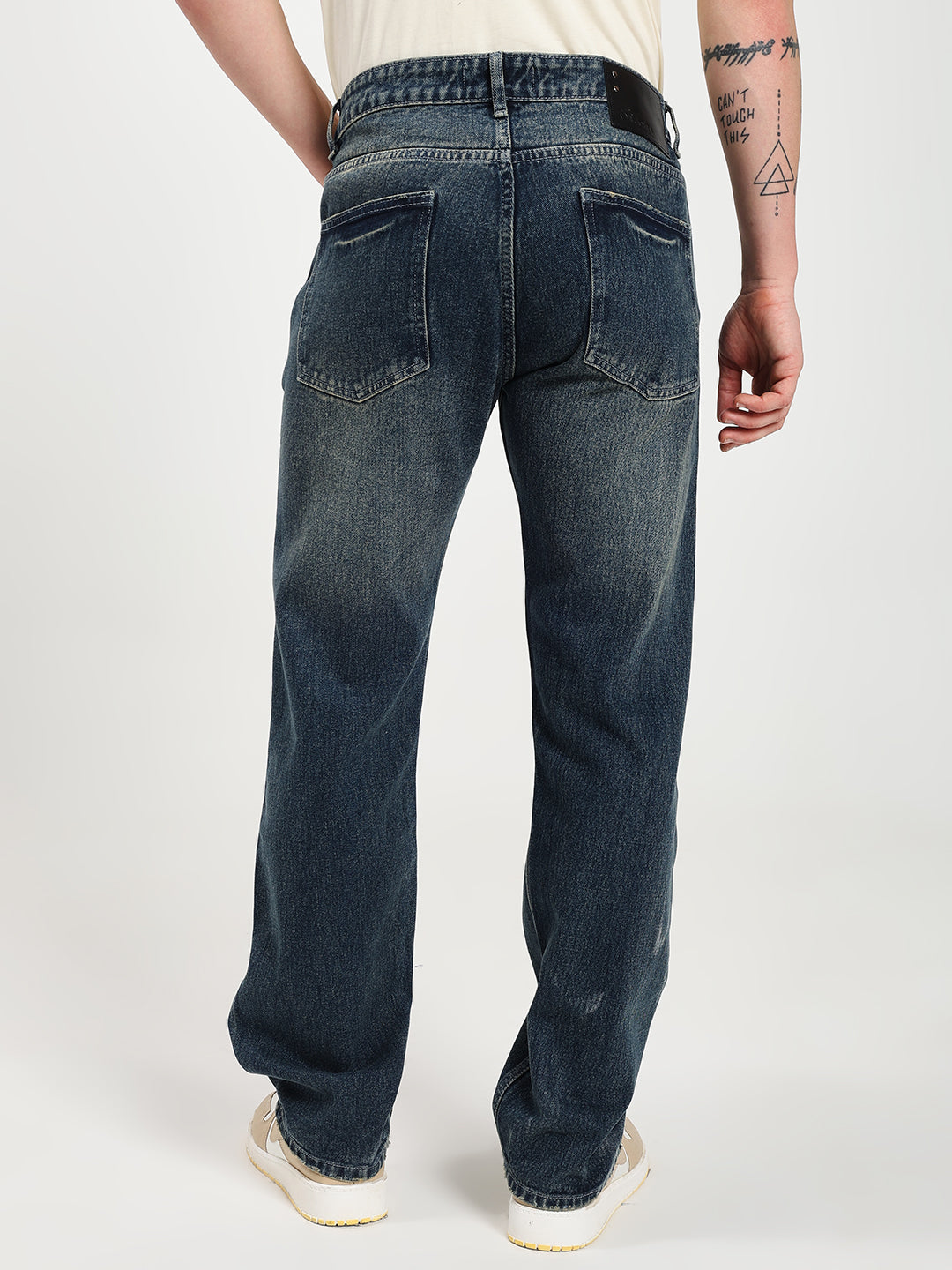 Men's Regular Fit Dark Blue Jeans