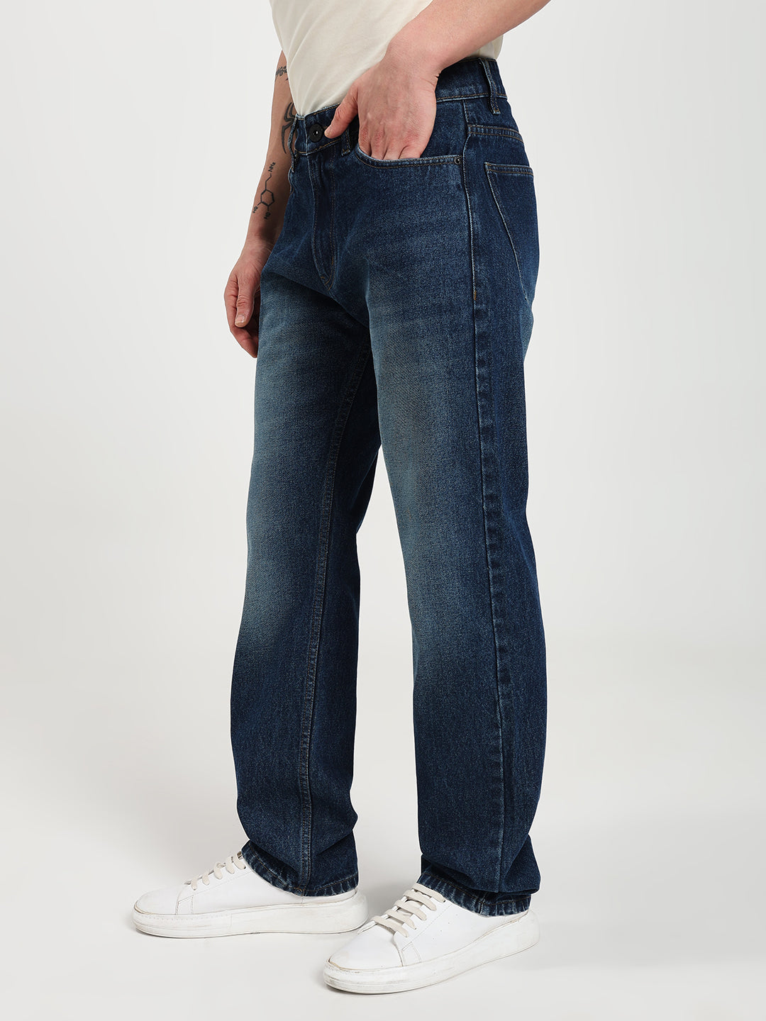 Men's Regular Fit Blue Jeans