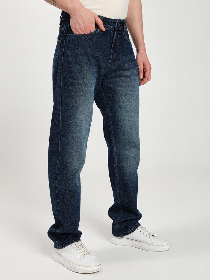 Men's Regular Fit Blue Jeans