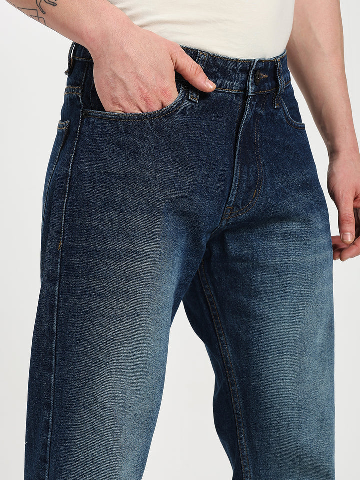 Men's Regular Fit Blue Jeans