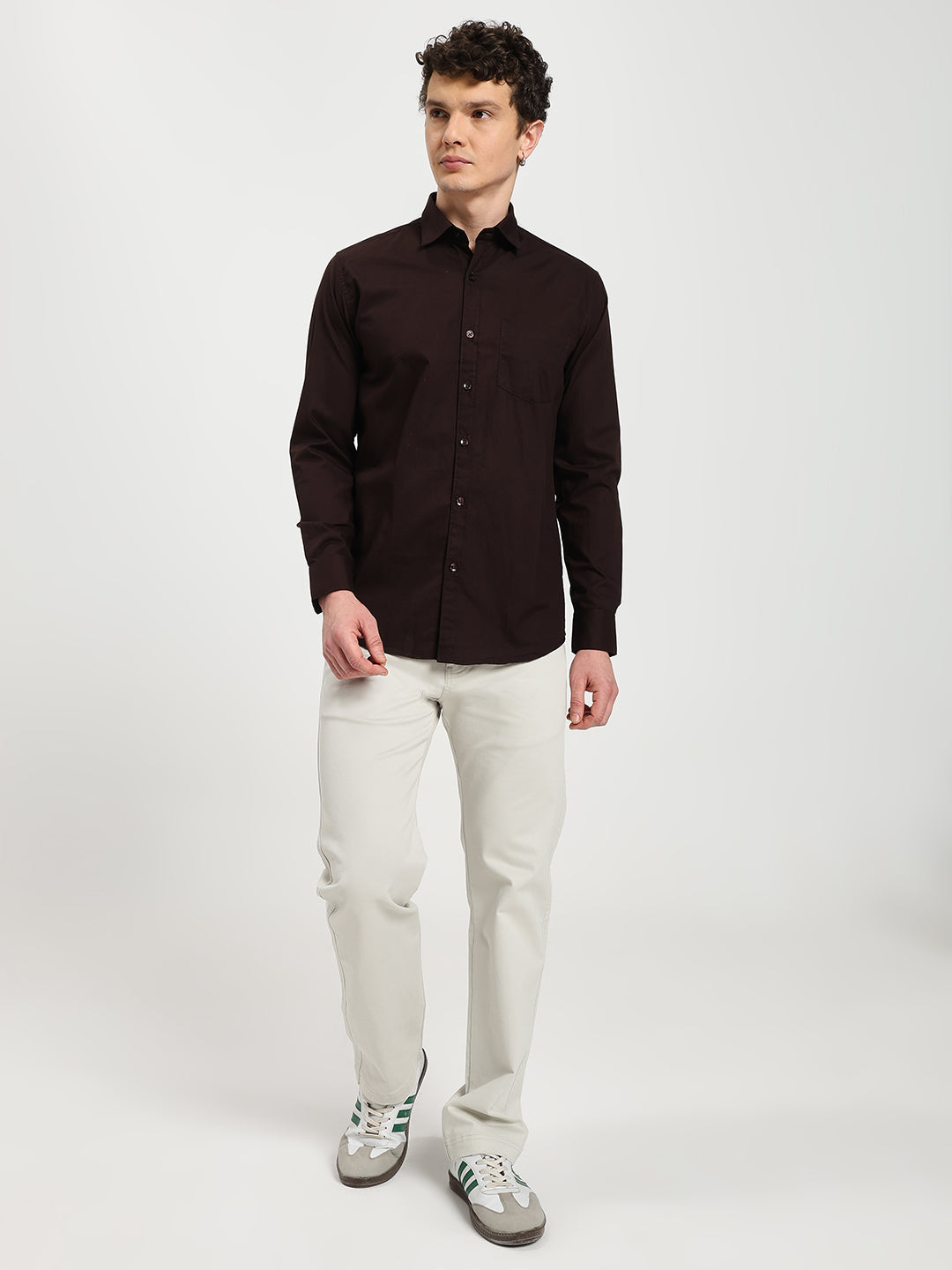 Men’s Premium Oxford Dark Brown Shirt