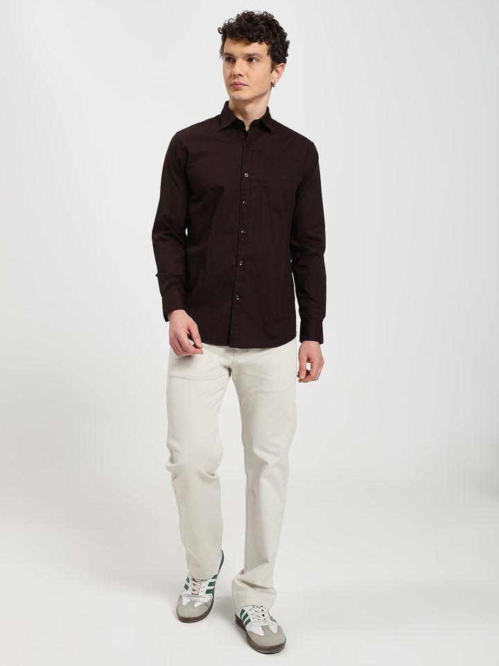 Men’s Premium Oxford Dark Brown Shirt