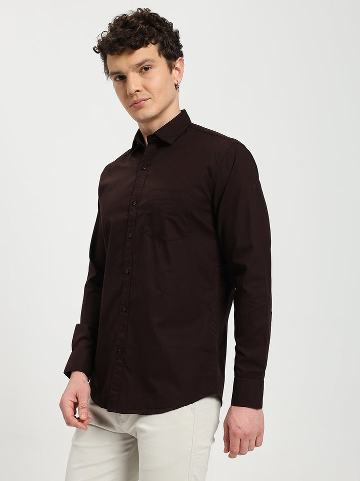 Men’s Premium Oxford Dark Brown Shirt