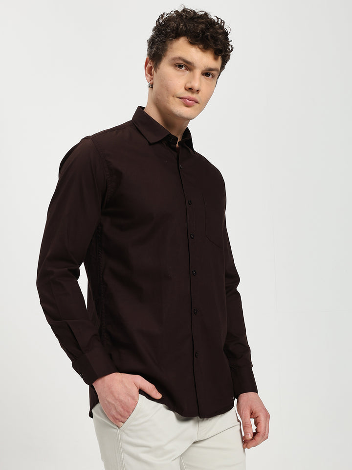 Men’s Premium Oxford Dark Brown Shirt