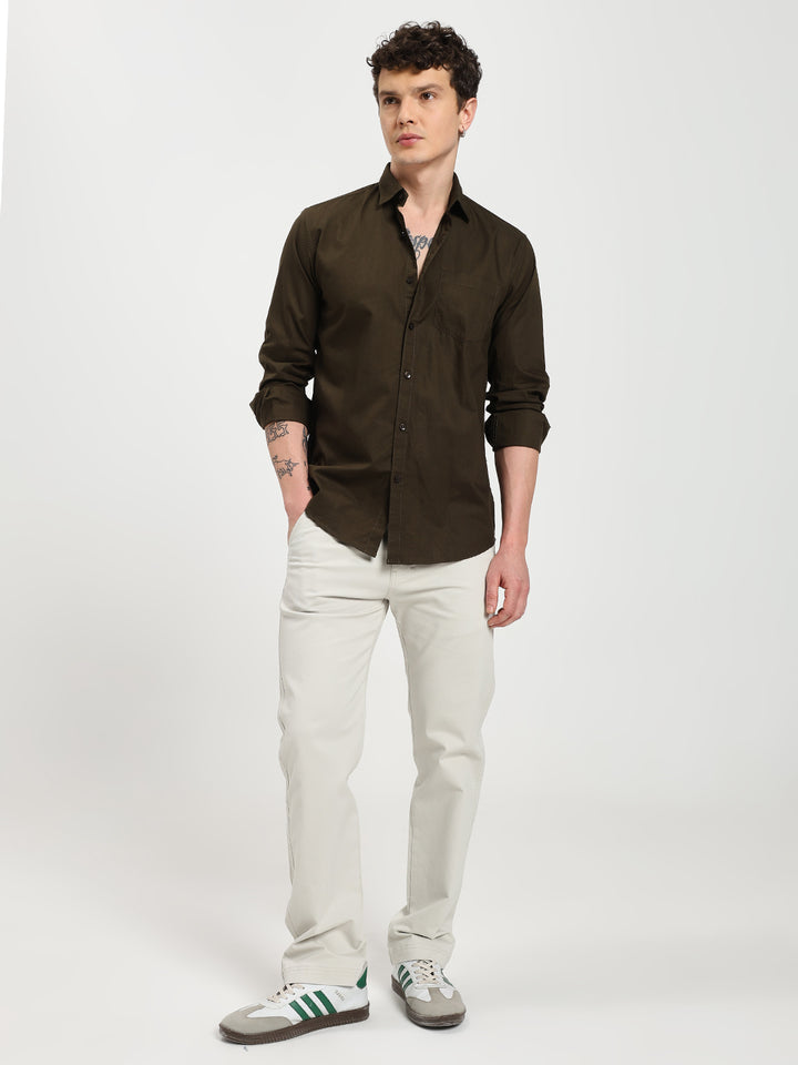 Men’s Premium Oxford Olive Green Shirt