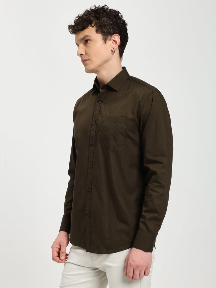 Men’s Premium Oxford Olive Green Shirt