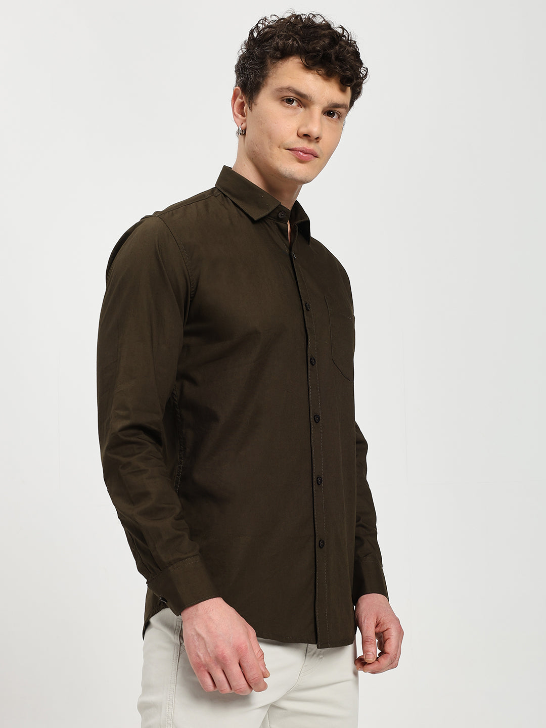 Men’s Premium Oxford Olive Green Shirt