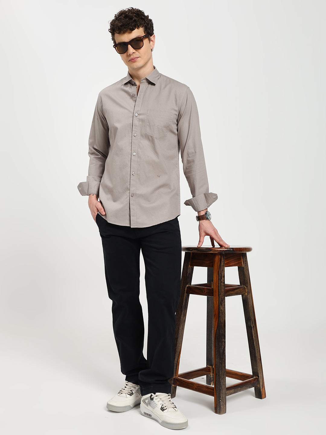 Men’s Premium Oxford Grey Shirt