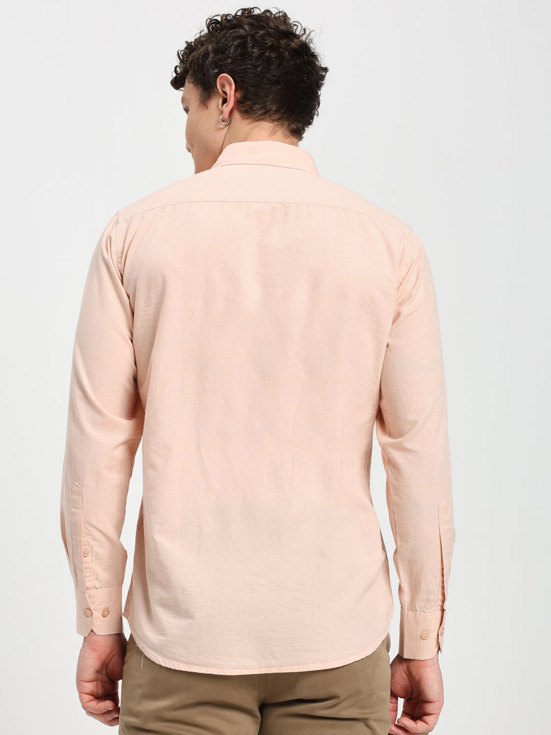 Men’s Stylish Pink Solid Shirt
